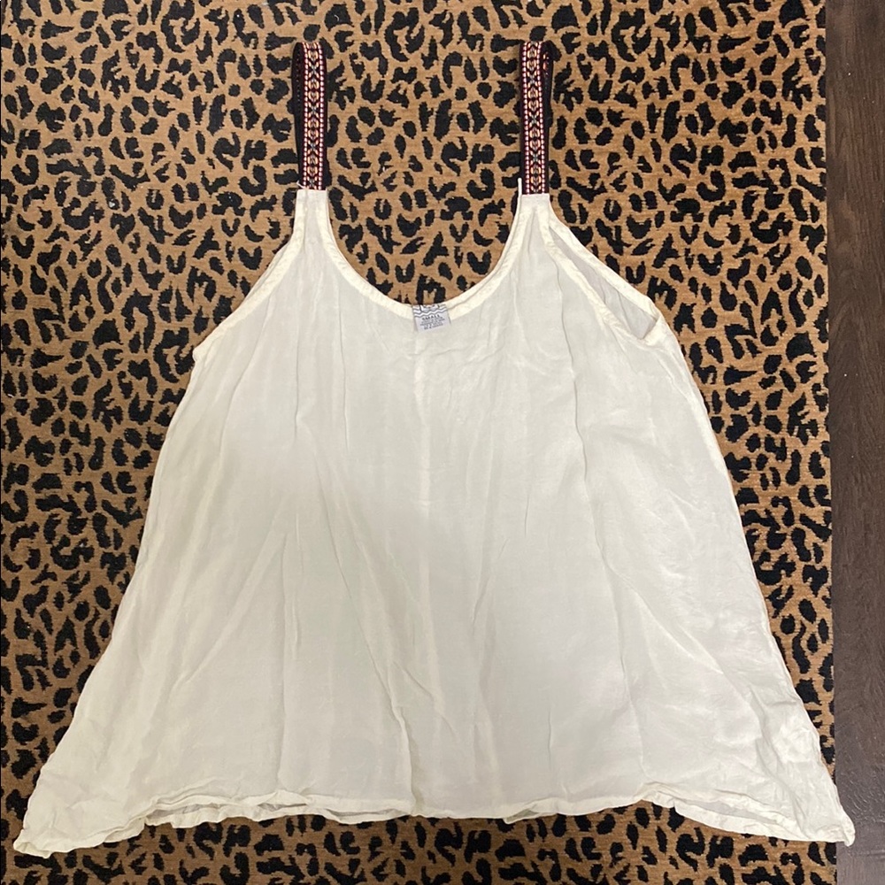 Women's Cream Sleeveless Top
